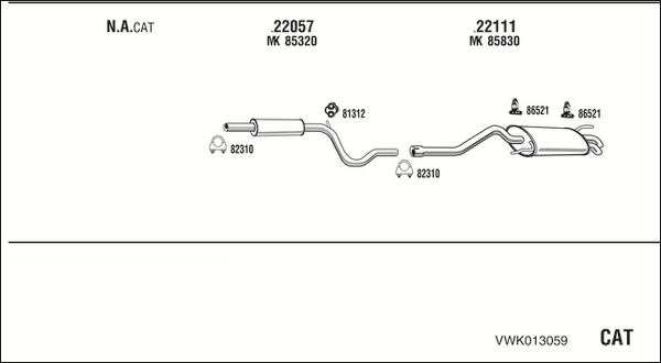 Walker VWK013059 - Система випуску ОГ avtolavka.club