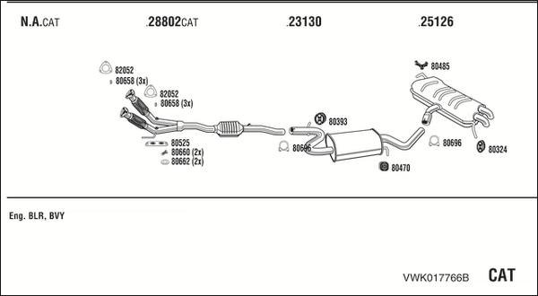 Walker VWK017766B - Система випуску ОГ avtolavka.club