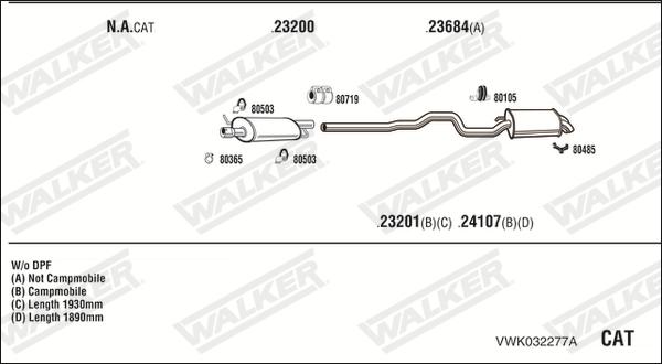 Walker VWK032277A - Система випуску ОГ avtolavka.club