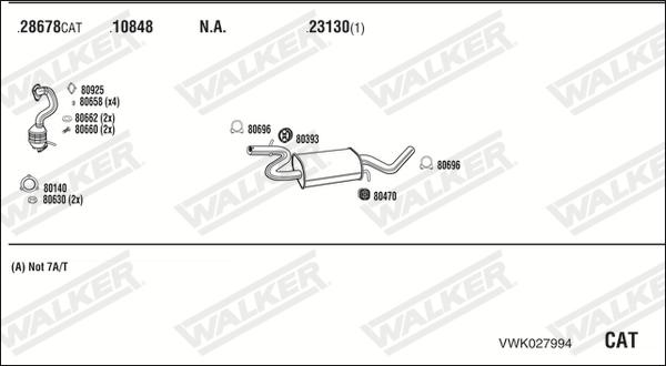 Walker VWK027994 - Система випуску ОГ avtolavka.club