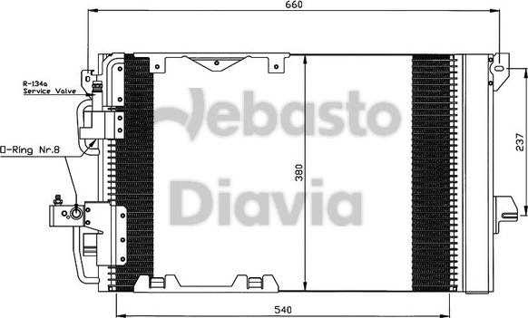 Webasto 82D0225478A - Конденсатор, кондиціонер avtolavka.club