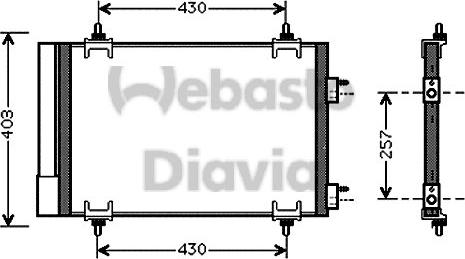 Webasto 82D0225549A - Конденсатор, кондиціонер avtolavka.club