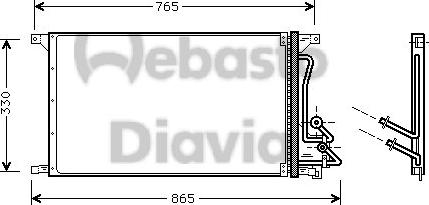 Webasto 82D0225506A - Конденсатор, кондиціонер avtolavka.club