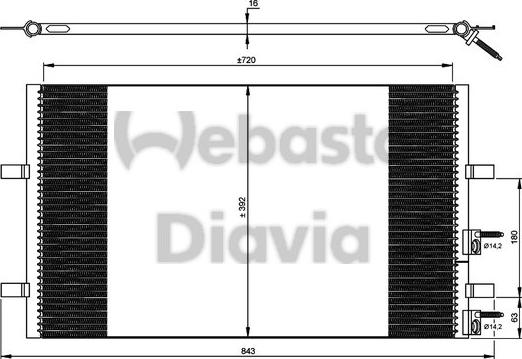 Webasto 82D0225640A - Конденсатор, кондиціонер avtolavka.club