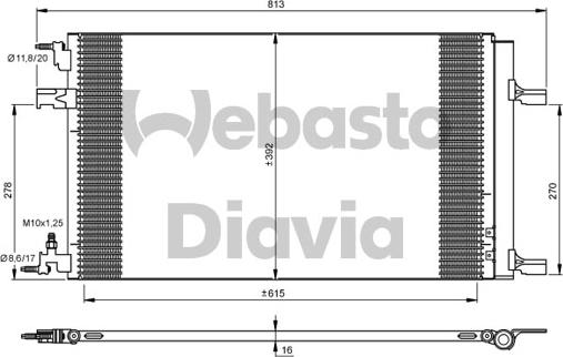 Webasto 82D0225684A - Конденсатор, кондиціонер avtolavka.club