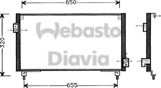 Webasto 82D0225377A - Конденсатор, кондиціонер avtolavka.club