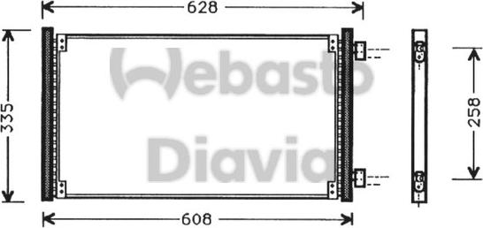 Webasto 82D0225268A - Конденсатор, кондиціонер avtolavka.club