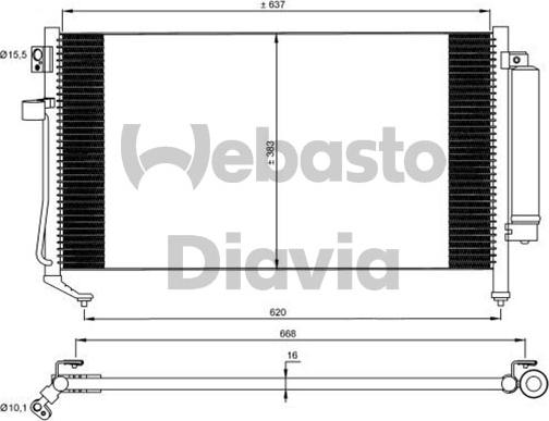 Webasto 82D0225705A - Конденсатор, кондиціонер avtolavka.club