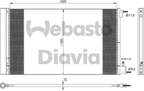 Webasto 82D0226284MA - Конденсатор, кондиціонер avtolavka.club