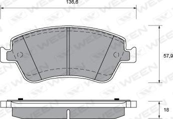 Ween 151-0014 - Гальмівні колодки, дискові гальма avtolavka.club