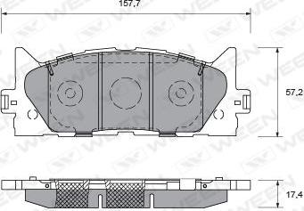 Ween 151-0018 - Гальмівні колодки, дискові гальма avtolavka.club