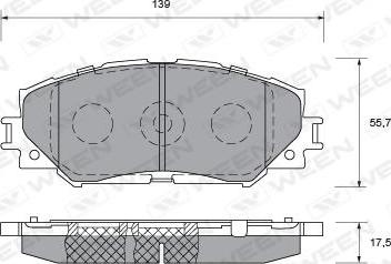 Ween 151-0013 - Гальмівні колодки, дискові гальма avtolavka.club