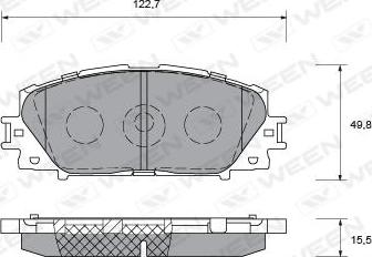 Ween 151-0021 - Гальмівні колодки, дискові гальма avtolavka.club