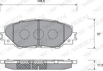 Ween 151-0022 - Гальмівні колодки, дискові гальма avtolavka.club