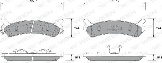 Ween 151-1494 - Гальмівні колодки, дискові гальма avtolavka.club