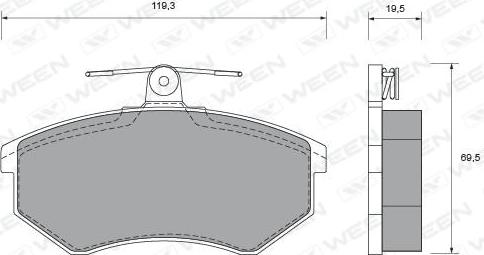 Ween 151-1455 - Гальмівні колодки, дискові гальма avtolavka.club