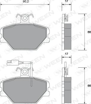 Ween 151-1460 - Гальмівні колодки, дискові гальма avtolavka.club