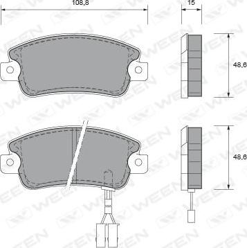 Ween 151-1500 - Гальмівні колодки, дискові гальма avtolavka.club