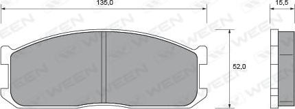 Ween 151-1533 - Гальмівні колодки, дискові гальма avtolavka.club