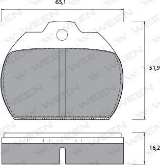 Ween 151-1090 - Гальмівні колодки, дискові гальма avtolavka.club