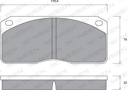 Ween 151-1042 - Гальмівні колодки, дискові гальма avtolavka.club