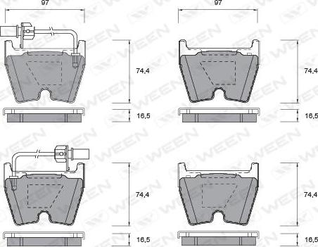 Ween 151-1047 - Гальмівні колодки, дискові гальма avtolavka.club