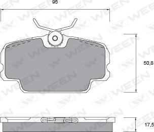 Ween 151-1004 - Гальмівні колодки, дискові гальма avtolavka.club