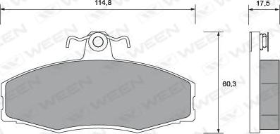 Ween 151-1016 - Гальмівні колодки, дискові гальма avtolavka.club