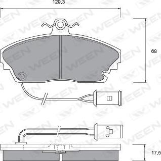 Ween 151-1018 - Гальмівні колодки, дискові гальма avtolavka.club