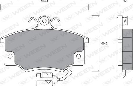 Ween 151-1012 - Гальмівні колодки, дискові гальма avtolavka.club