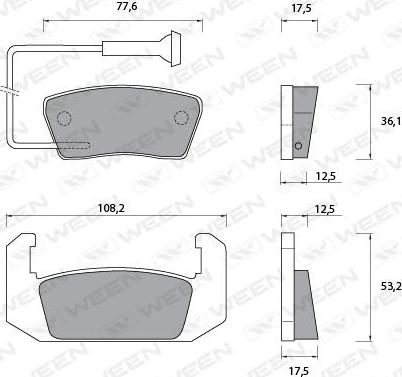 Ween 151-1084 - Гальмівні колодки, дискові гальма avtolavka.club