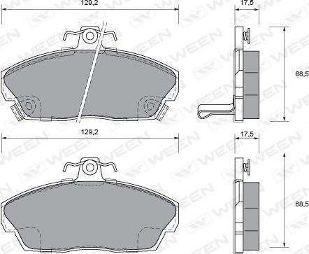 Ween 151-1024 - Гальмівні колодки, дискові гальма avtolavka.club