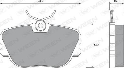 Ween 151-1023 - Гальмівні колодки, дискові гальма avtolavka.club