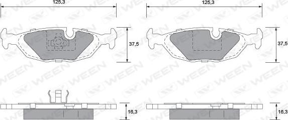 Ween 151-1199 - Гальмівні колодки, дискові гальма avtolavka.club