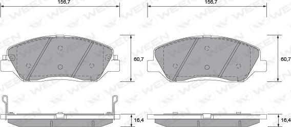 Ween 151-1190 - Гальмівні колодки, дискові гальма avtolavka.club