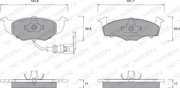 Ween 151-1144 - Гальмівні колодки, дискові гальма avtolavka.club