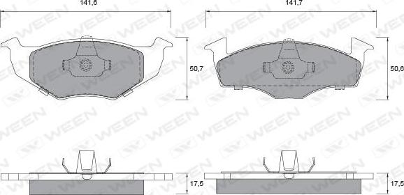 Ween 151-1143 - Гальмівні колодки, дискові гальма avtolavka.club