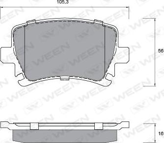 Ween 151-1147 - Гальмівні колодки, дискові гальма avtolavka.club