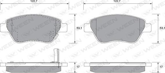 Ween 151-1156 - Гальмівні колодки, дискові гальма avtolavka.club