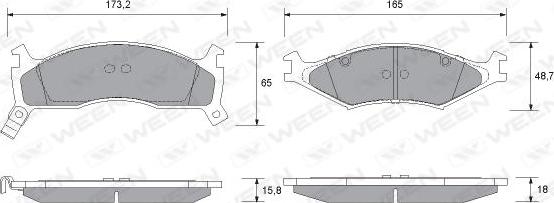 Ween 151-1160 - Гальмівні колодки, дискові гальма avtolavka.club