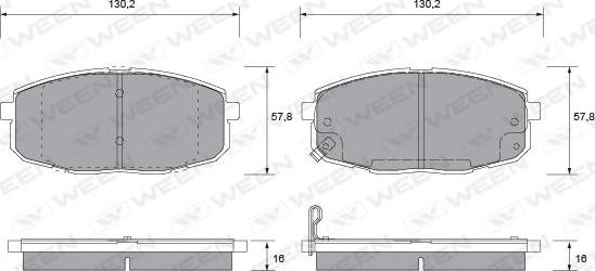 Ween 151-1161 - Гальмівні колодки, дискові гальма avtolavka.club