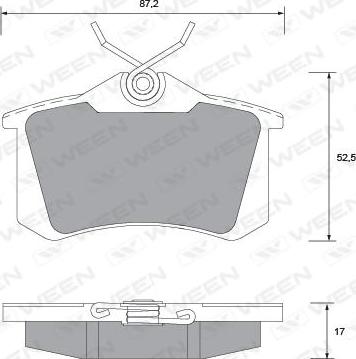 Ween 151-1136 - Гальмівні колодки, дискові гальма avtolavka.club