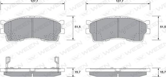 Ween 151-1126 - Гальмівні колодки, дискові гальма avtolavka.club