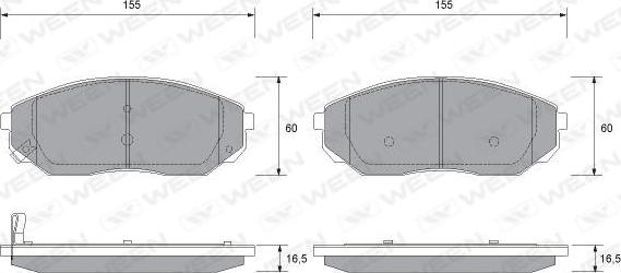 Ween 151-1172 - Гальмівні колодки, дискові гальма avtolavka.club