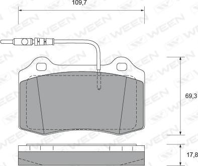 Ween 151-1811 - Гальмівні колодки, дискові гальма avtolavka.club