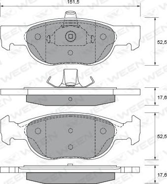 Ween 151-1830 - Гальмівні колодки, дискові гальма avtolavka.club