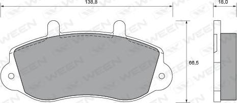 Ween 151-1829 - Гальмівні колодки, дискові гальма avtolavka.club