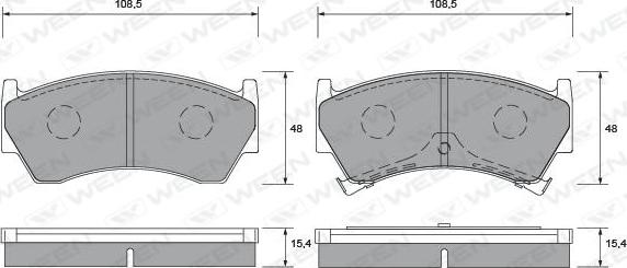 Ween 151-1369 - Гальмівні колодки, дискові гальма avtolavka.club