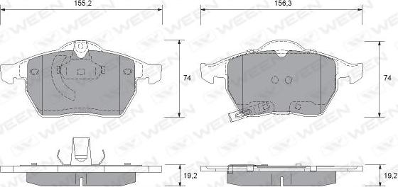 Ween 151-1310 - Гальмівні колодки, дискові гальма avtolavka.club