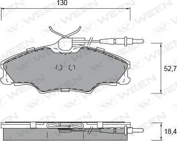 Ween 151-1327 - Гальмівні колодки, дискові гальма avtolavka.club